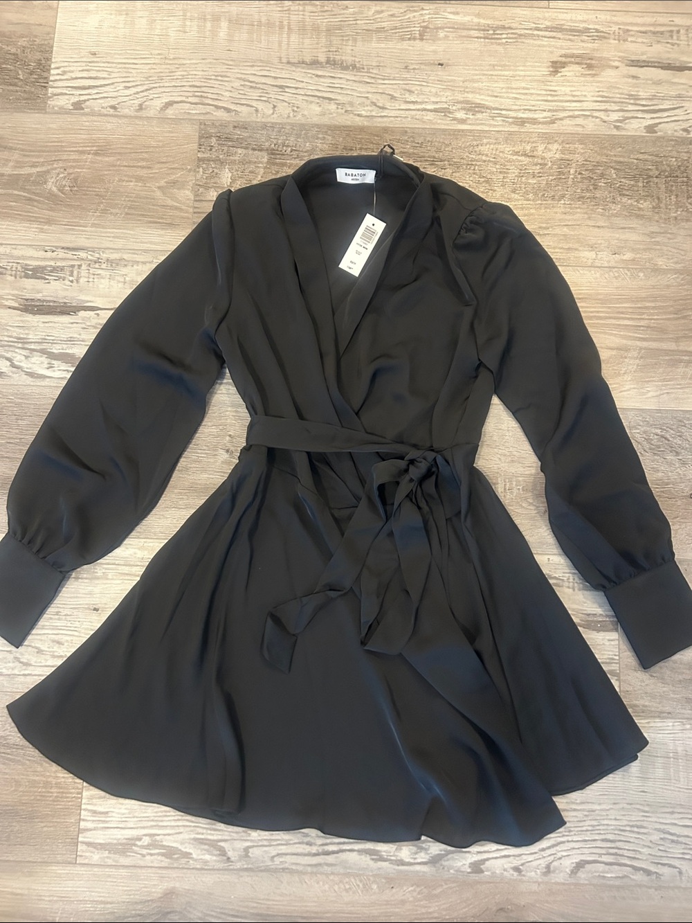 Babaton Hyde Mini Wrap Dress, XS